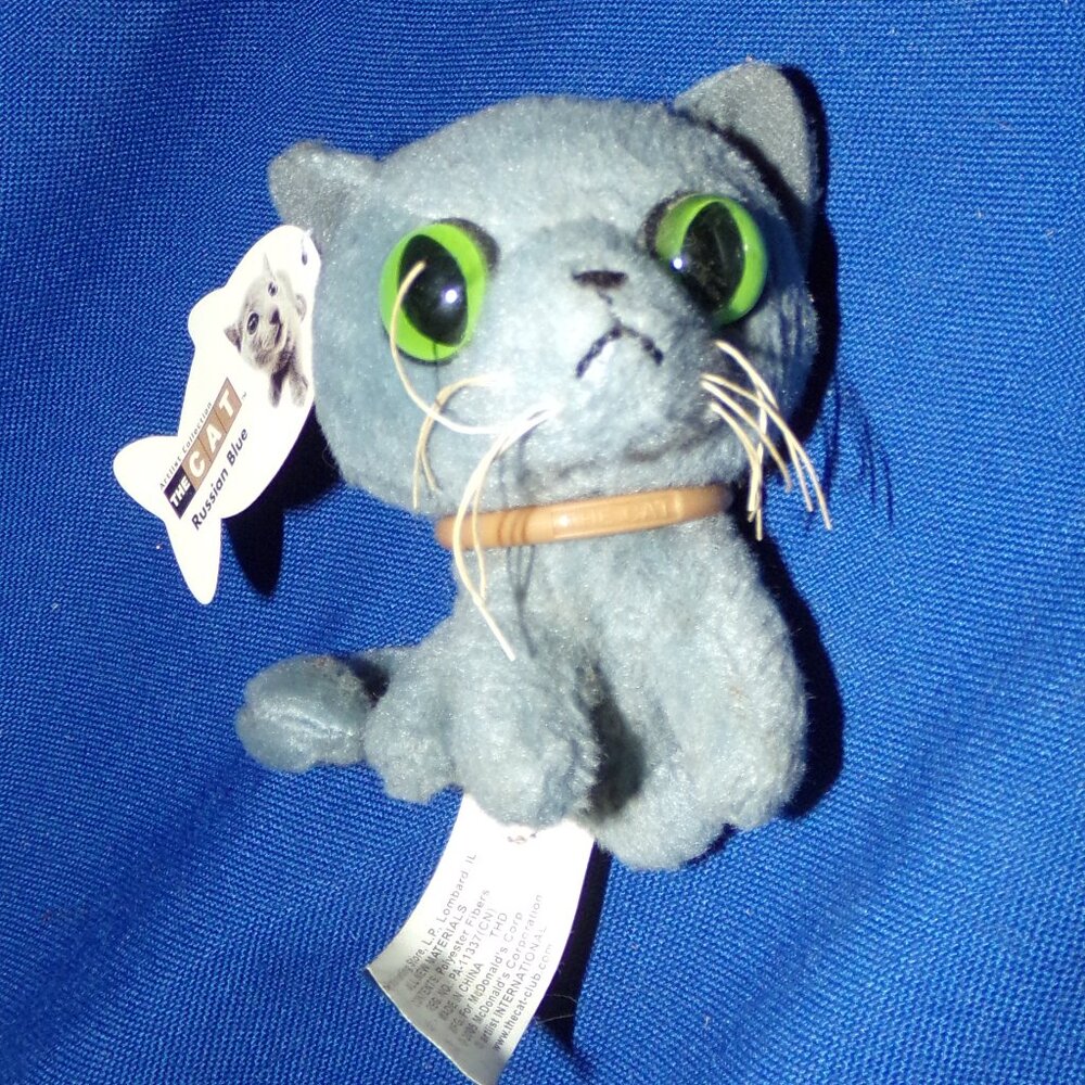Vintage Artlist Collection "The Cat" Russian Blue Small Stuffed Animal-McDonalds